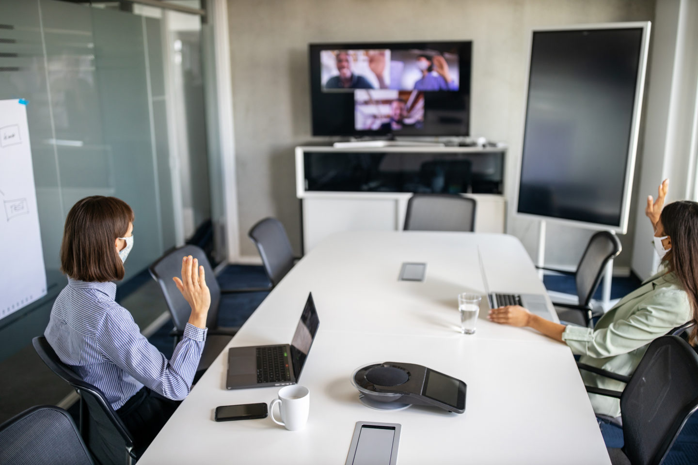 remote virtual meeting at work