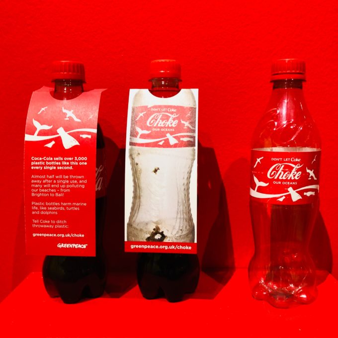 Empty Coca Cola bottles