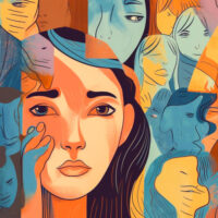 Art therapy for healing trauma from bullying and harassment Using collage techniques to express emotions Developing psychological defense mechanisms through artistic creation A safe space for people
