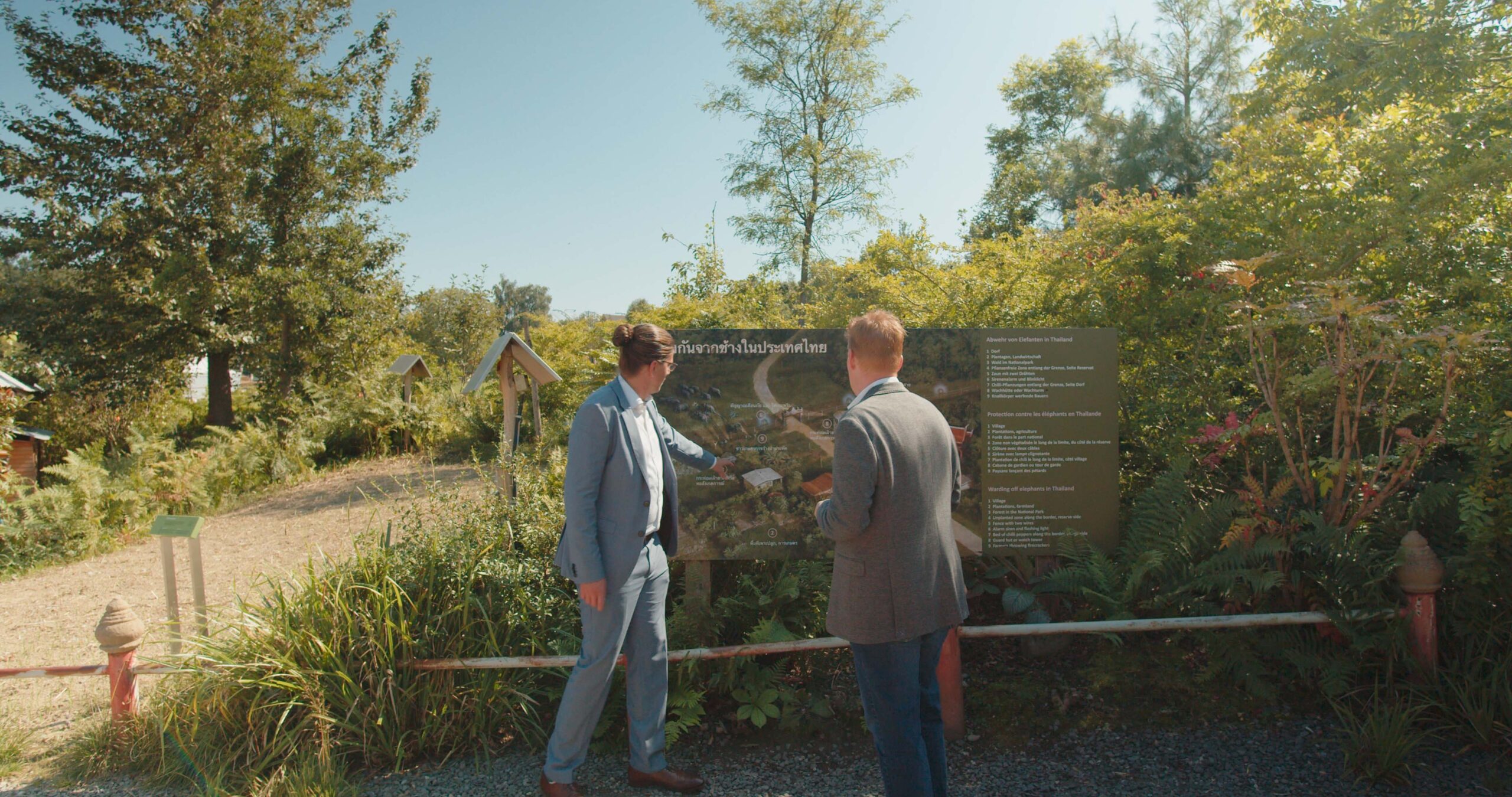 Mapping out the future: Dressen, left, and Bach on their zoo ‘safari’