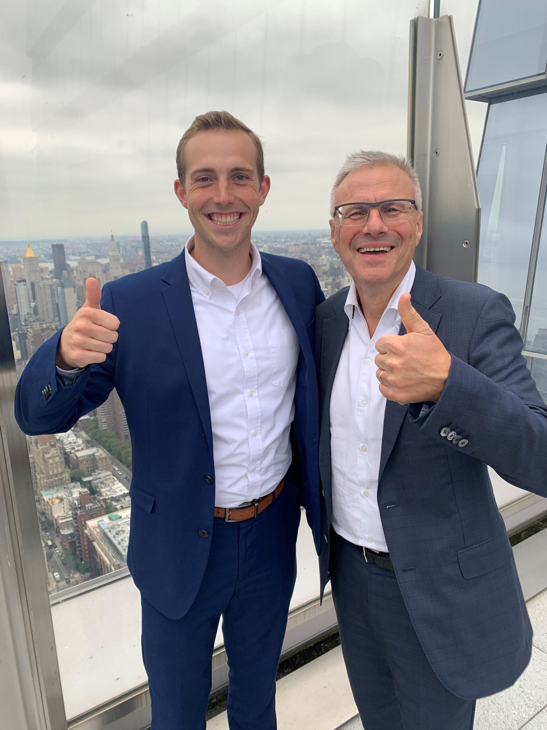 Feeling on top of the world: Alain Dehaze and Jordan Topoleski