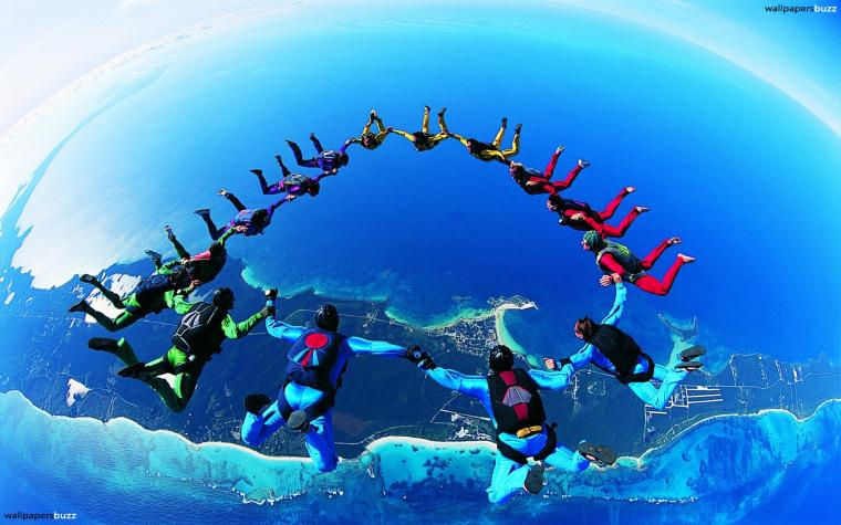 parachute jump - the right team