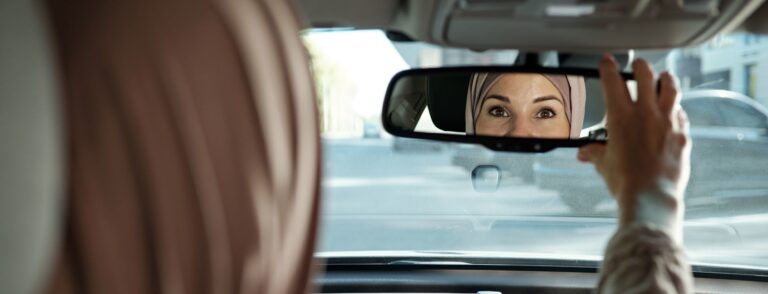 Muslim woman drives