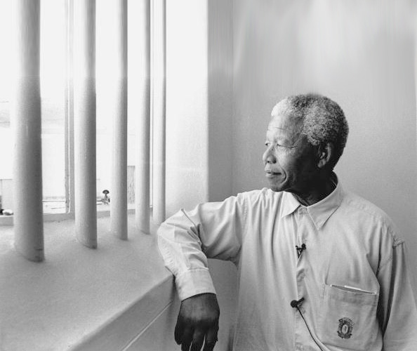 Mandela behind bars