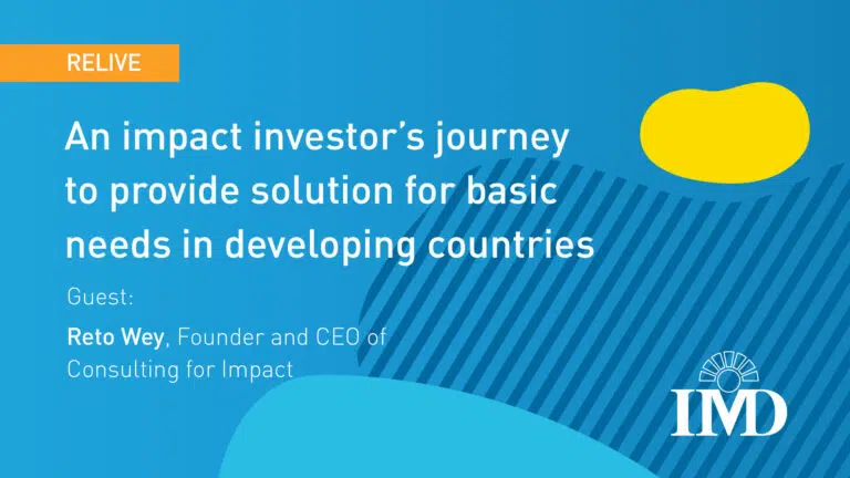 An impact investor’s journey to provide solutions for basic needs in developing countries
