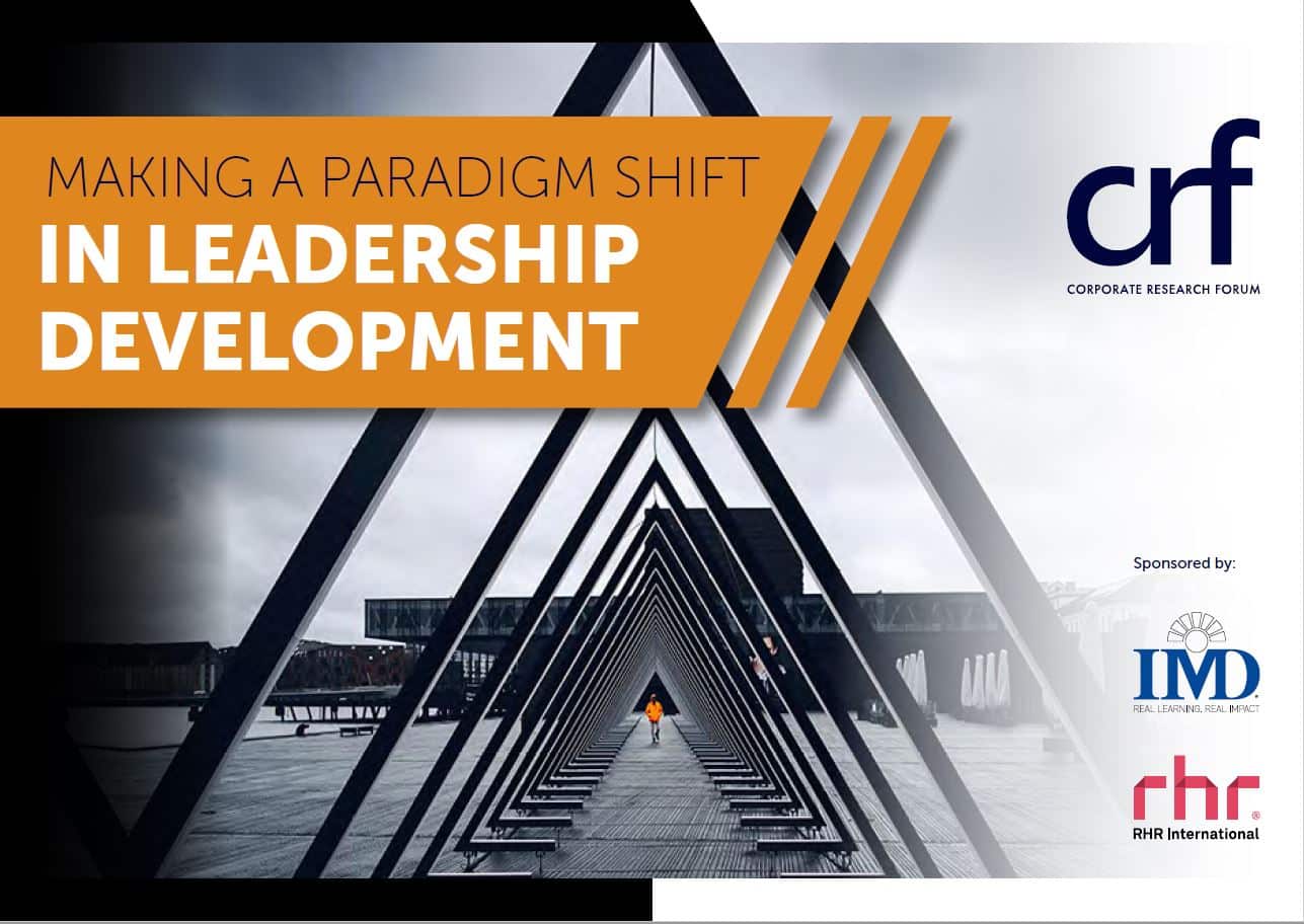 Making a paradigm shift in leadership development