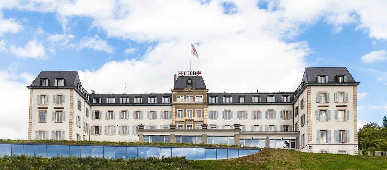 Geneva, Switzerland - August 23, 2014: Headquarters of the International Committee of the Red Cross in Geneva, Switzerland. It is an international organization ensuring humanitarian protection and assistance for victims of war and other situations of violence. - IMD Business School
