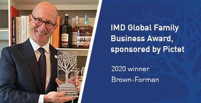 Brown-Forman wins 25th IMD Global Family Business Award, sponsored by Pictet