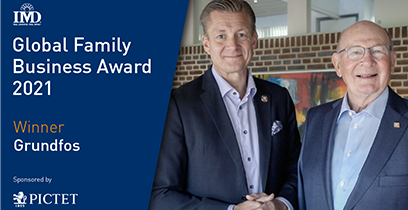 Purpose-driven water tech firm Grundfos wins 2021 IMD Global Family Business Award, sponsored by Pictet  - IMD Business School