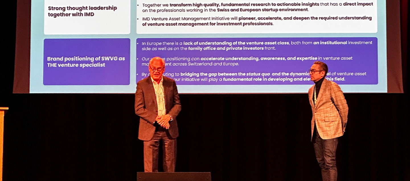 IMD and Swiss Ventures Group launch academic European Venture Asset