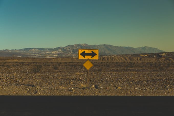 two-way street sign - change