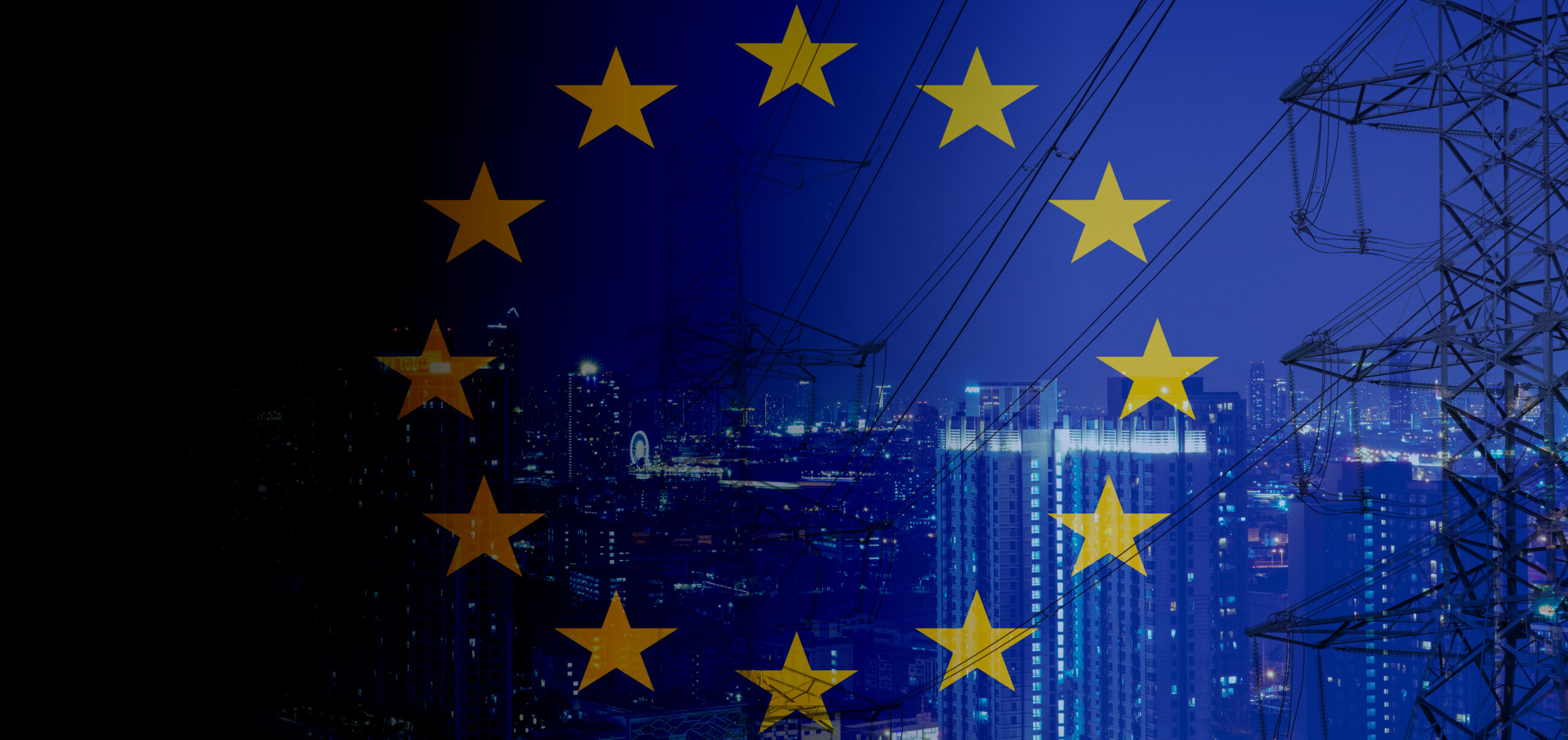 European energy crisis Cityscape and electricity pylon Infrastructure vulnerability Blackout emergency when electricity grid fails Inequality of energy access European power shortage crisis - IMD Business School