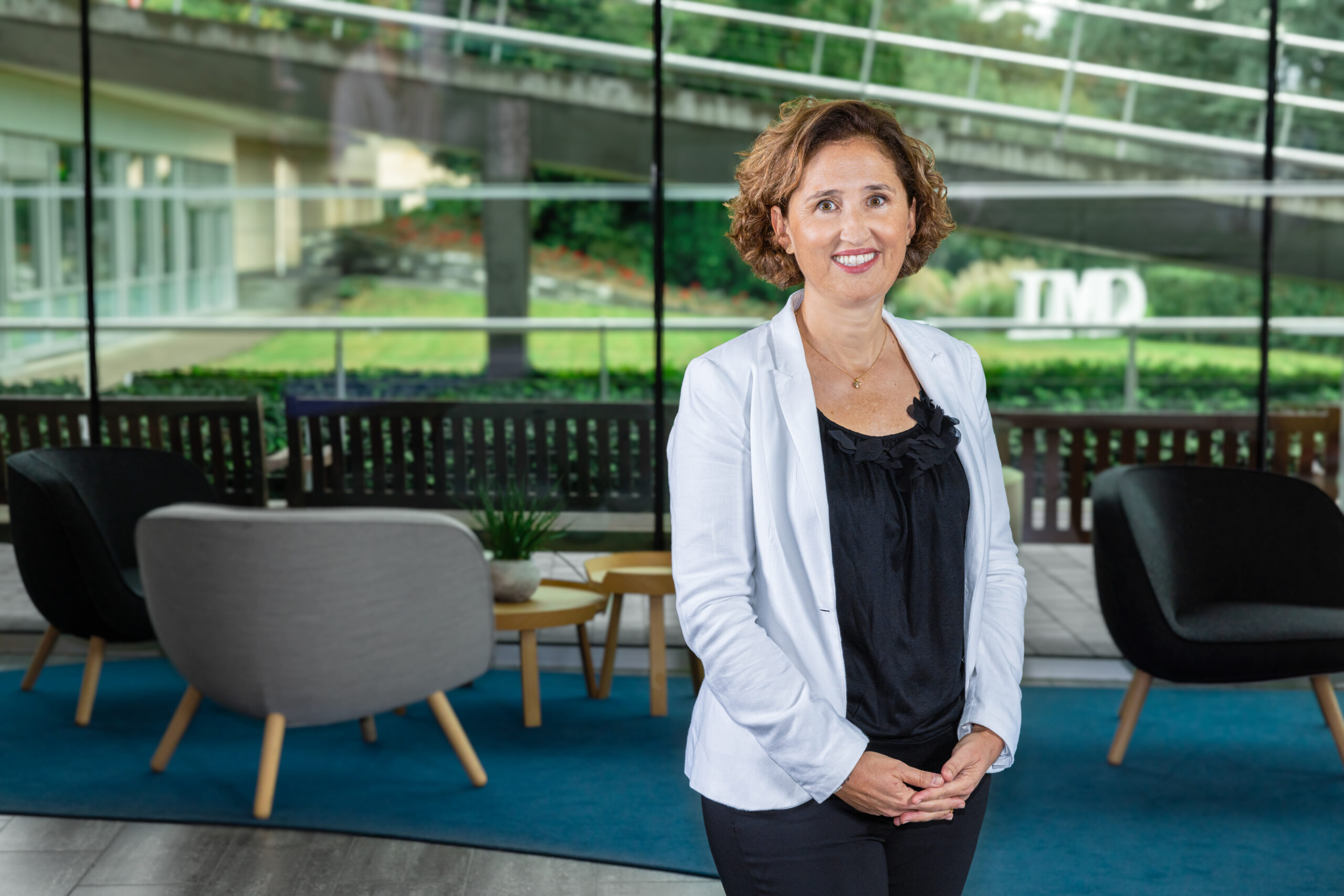 Portrait of Virginie Boillat-Carrard, taken inside ELC (Executive Learning Center) on 7th October 2024. (Photo Credit: Dorian Tosca) - IMD Business School