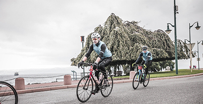 uan Pablo Muñiz and Rüdiger Mendritzki take part in the Tour de Lac cycling race