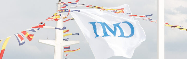IMD flag with country flags from boat OWP - IMD Business School