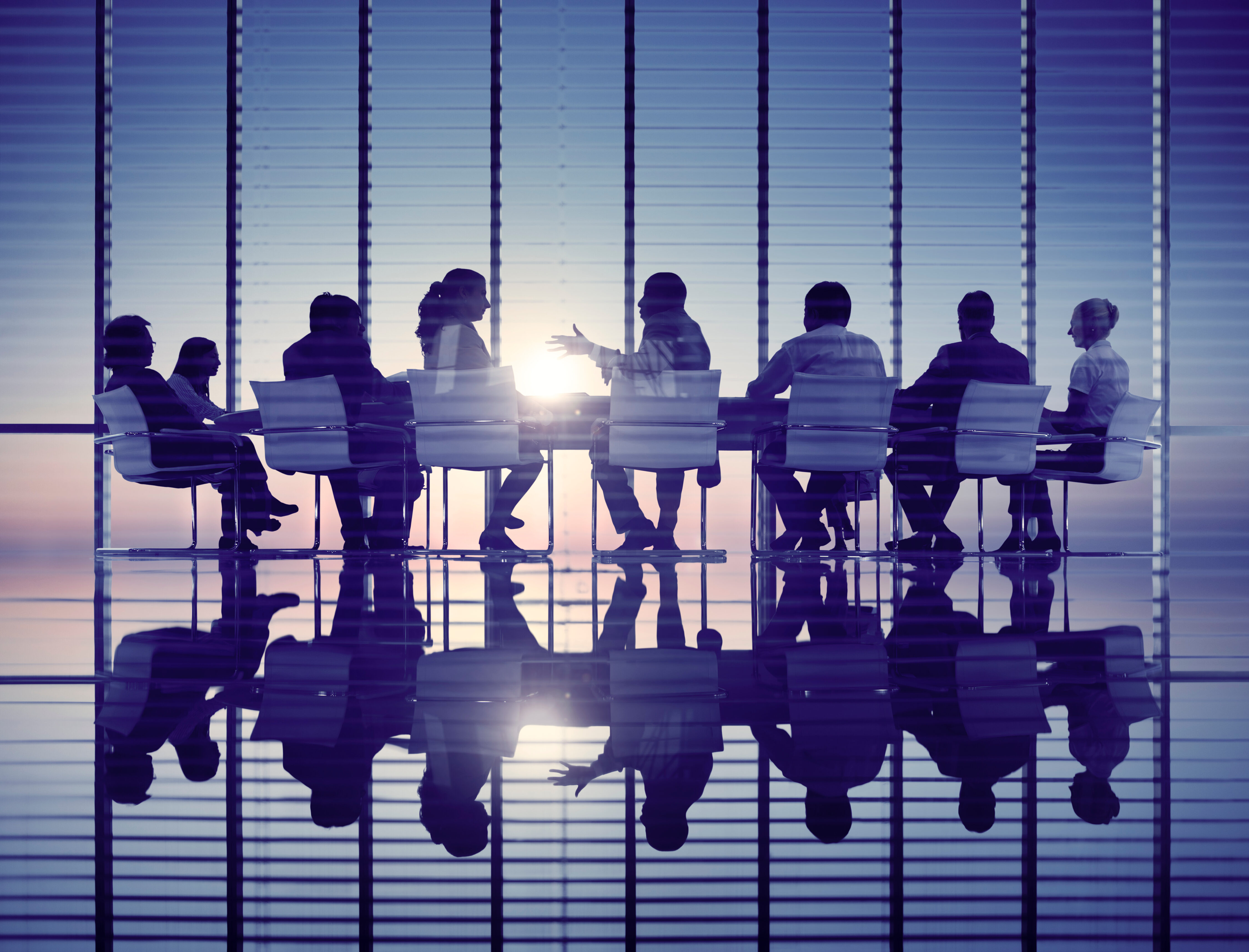 Business People Meeting Discussion Back Lit Concept boardroom