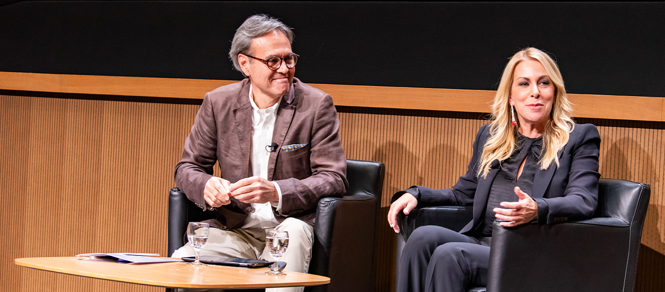 Wired Co-founder and IMD alumnus Ian Charles Stewart and TIME CEO Jessica Sibley - IMD Business School