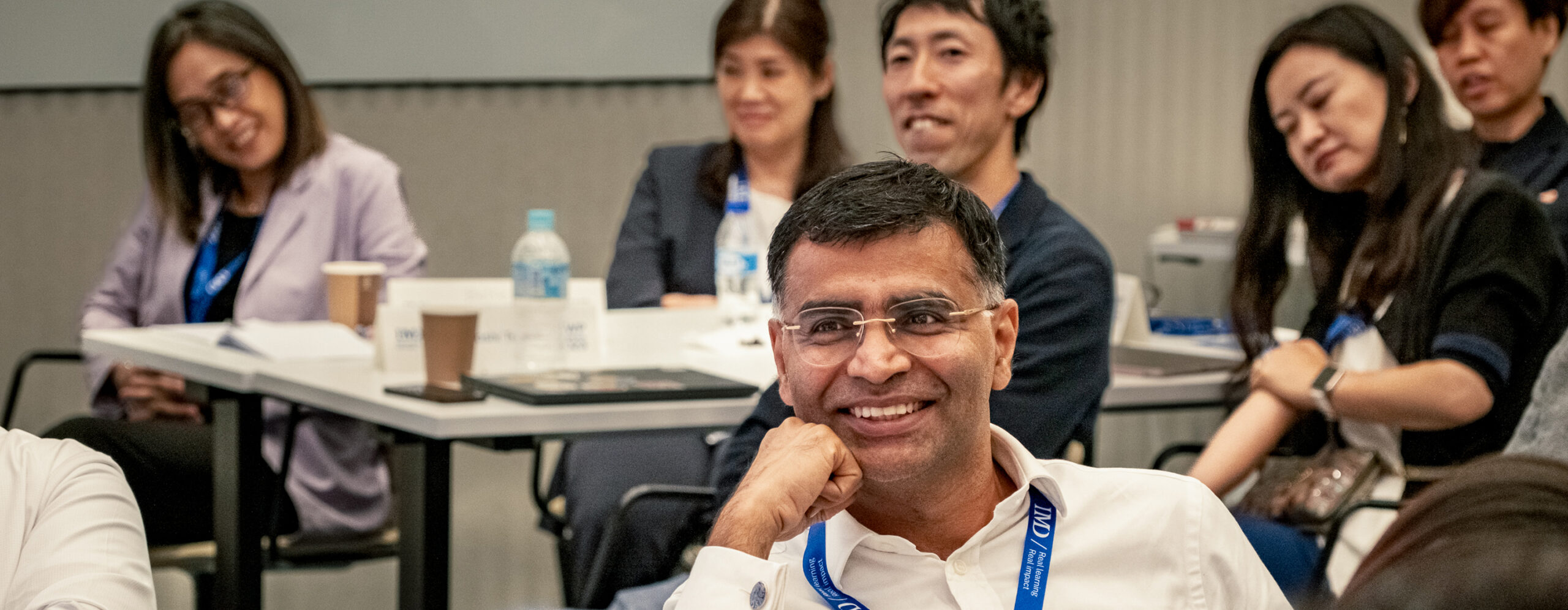 Sharad Kochar on the first day of OWP Singapore on 20 November 2023, at the IMD Campus in Singapore.

(Photo Credit: ©Tom White/IMD via Panos Pictures) - IMD Business School