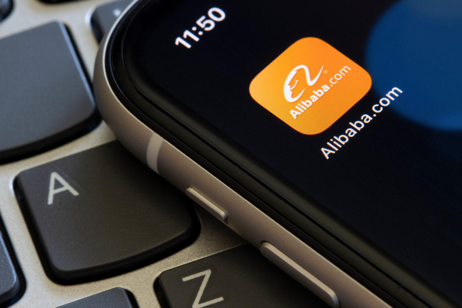 Portland, OR, USA - Apr 21, 2021: Alibaba.com mobile app icon is seen on an iPhone. China fined Alibaba Group, the e-commerce giant, record 18 billion yuan for anti-monopoly violations on April 10. - IMD Business School Alibaba - IMD Business School