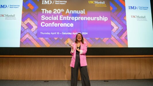 Sophie Bacq speaks at the 20th Annual Social Entrepreneurship Conference - IMD Business School