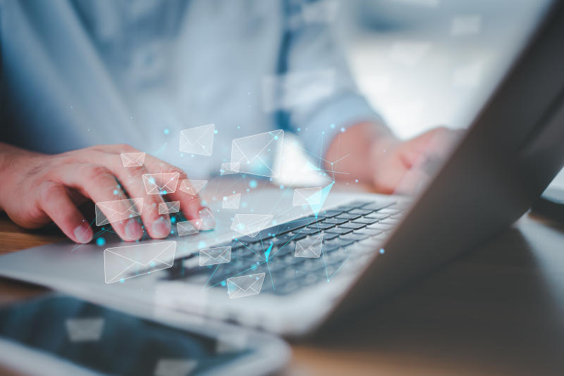 business man working on laptop