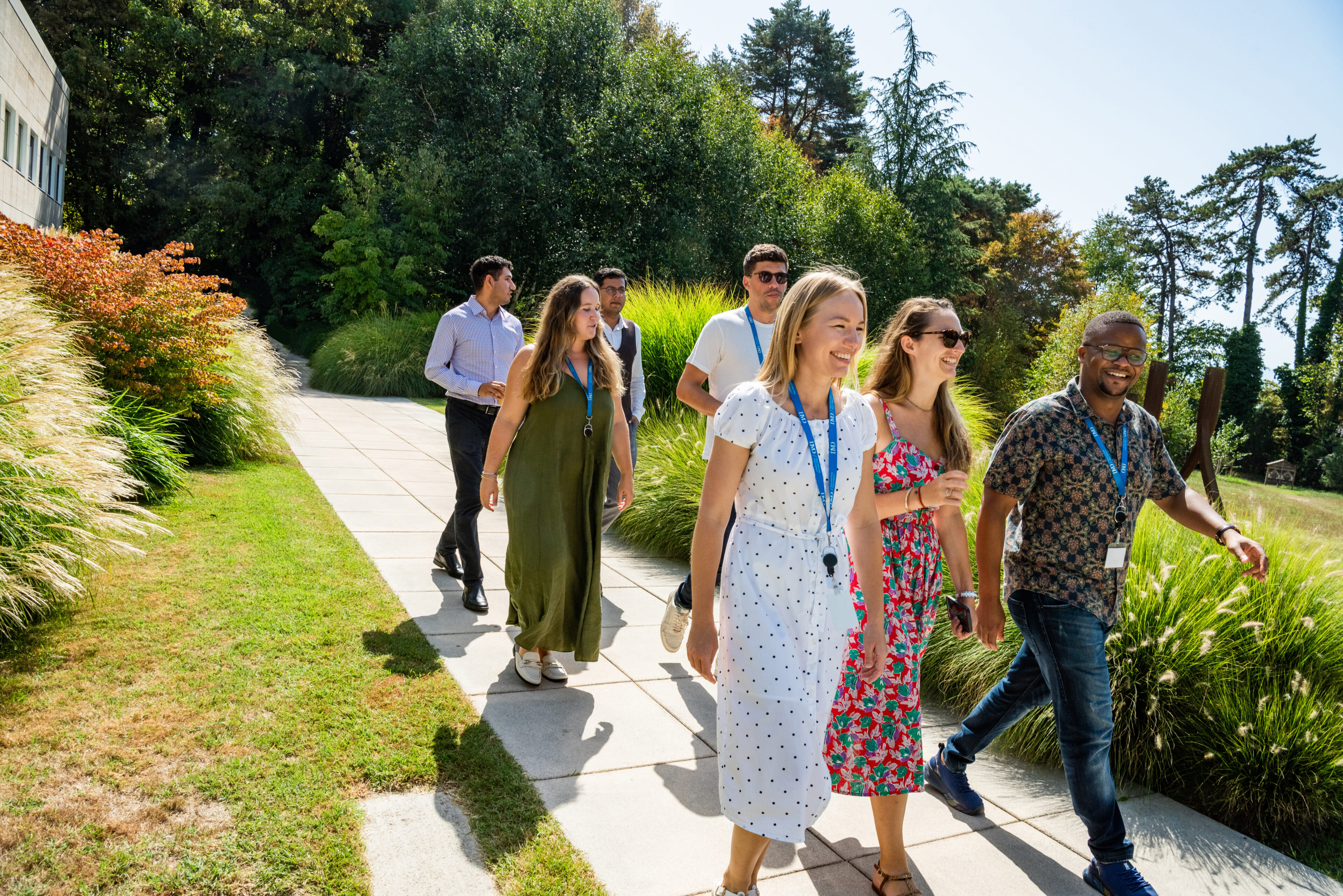 IMD MBA students walking on campus - IMD Business School