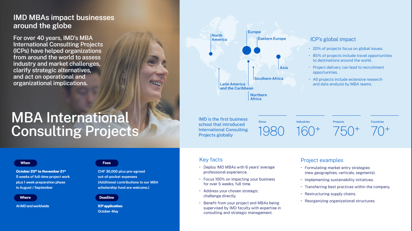 International Consulting Project brochure cover image - IMD Business School