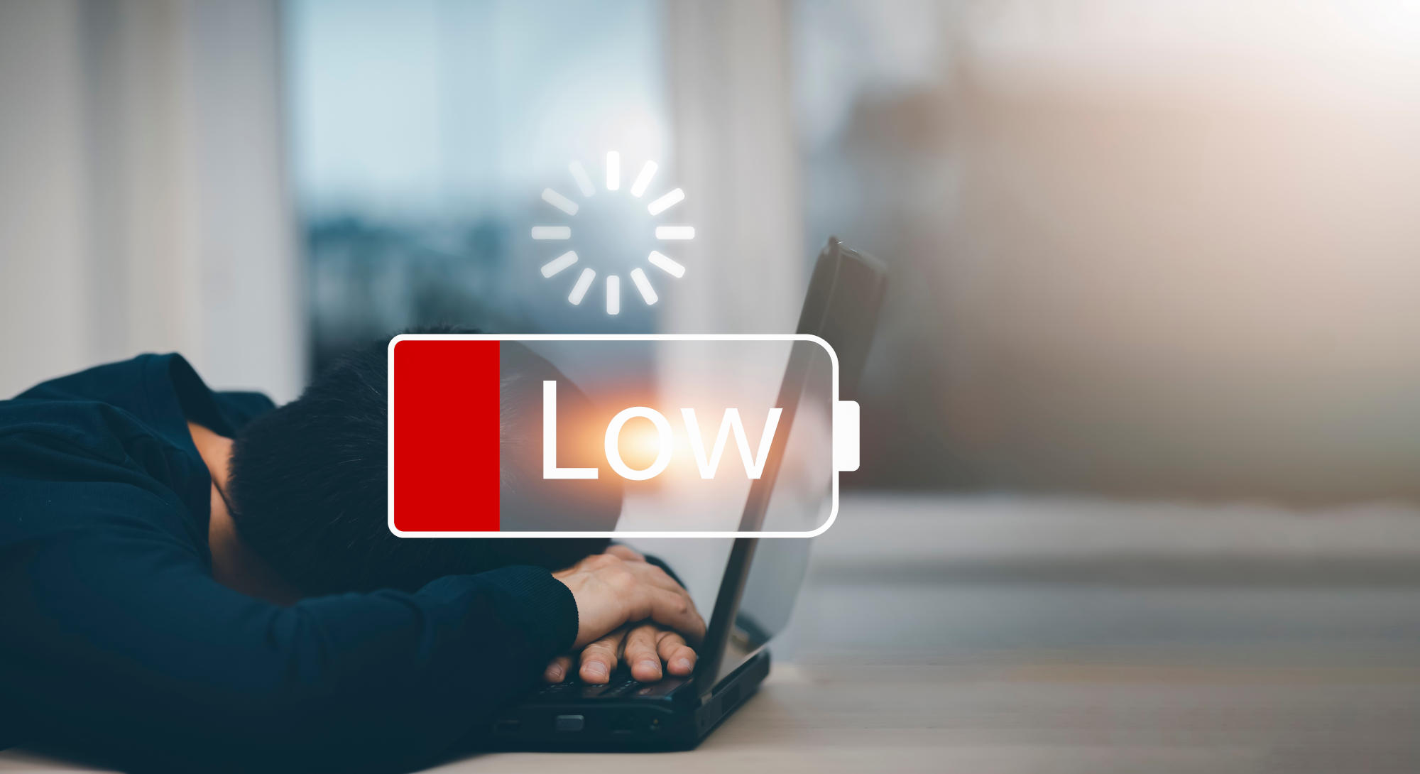 Businessman pressing button Low battery of energy with people icon concept Saving on working with empty battery symbolTired from work and stress concept Empowering ideas and teamwork Businessman pressing button Low battery of energy with people icon concept Saving on working with empty battery symbolTired from work and stress concept Empowering ideas and teamwork