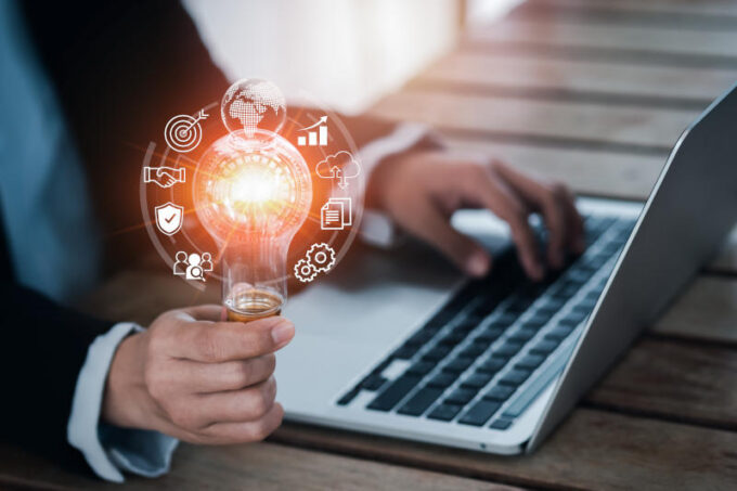 Business solution creativity and modern digital service manageme