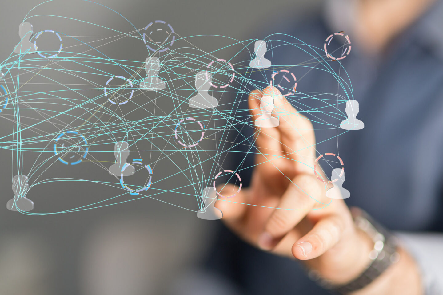 group of businessperson Global business network concept
