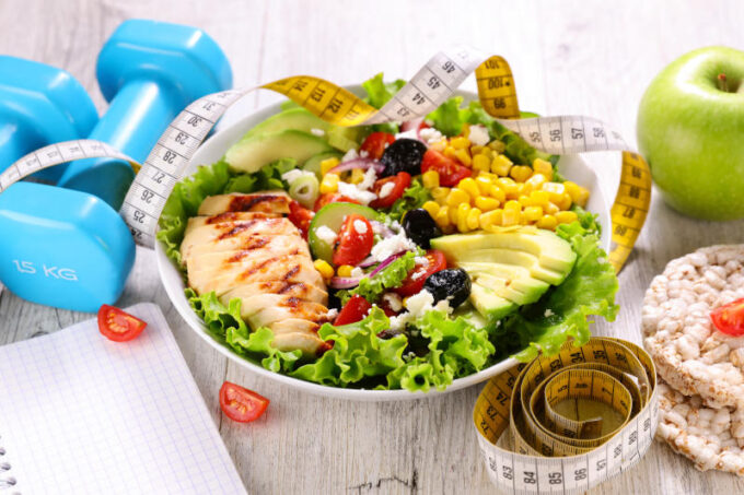 diet food concept- diet plan program menu concept