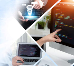 Computer programming coding and AI artificial intelligence NLP data development