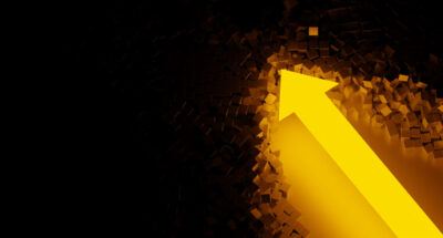 Lighted arrow breaking the wall original 3d rendering Lighted arrow breaking the wall original 3d rendering