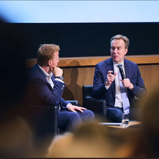 IMD President David Bach andWEF CEO Borge Brende at the IMD Alumni Symposium
