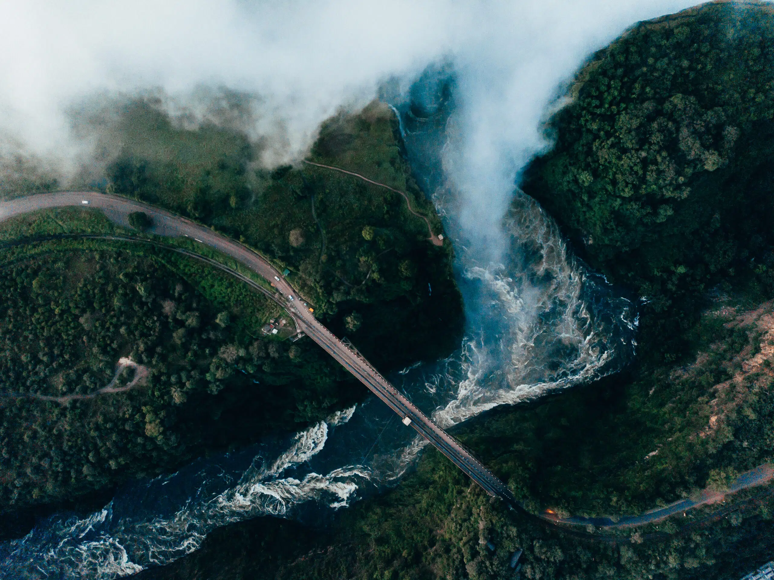 Aerial of a bridge in Zambia - IMD Business School