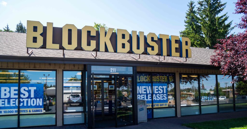 Blockbuster shop