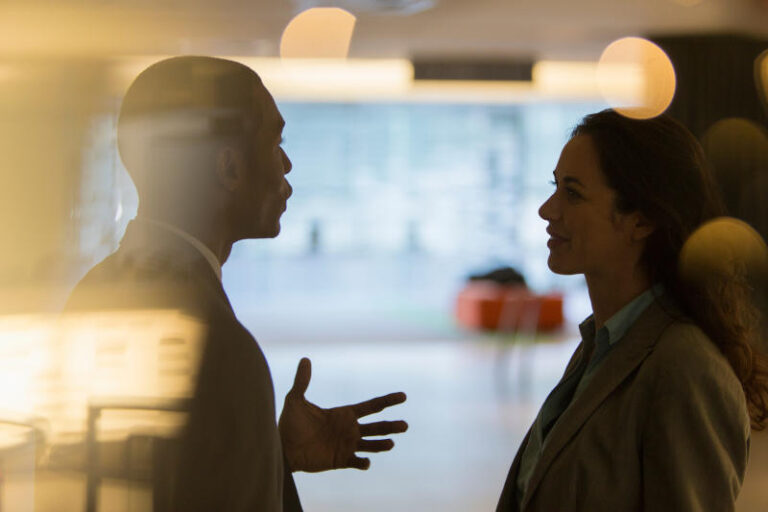 Business people talking in office