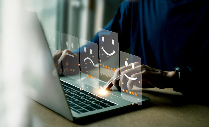 Customer services best excellent business rating experience Satisfaction survey concept user give rating to service experience on online application Customer services best excellent business rating experience Satisfaction survey concept user give rating to service experience on online application