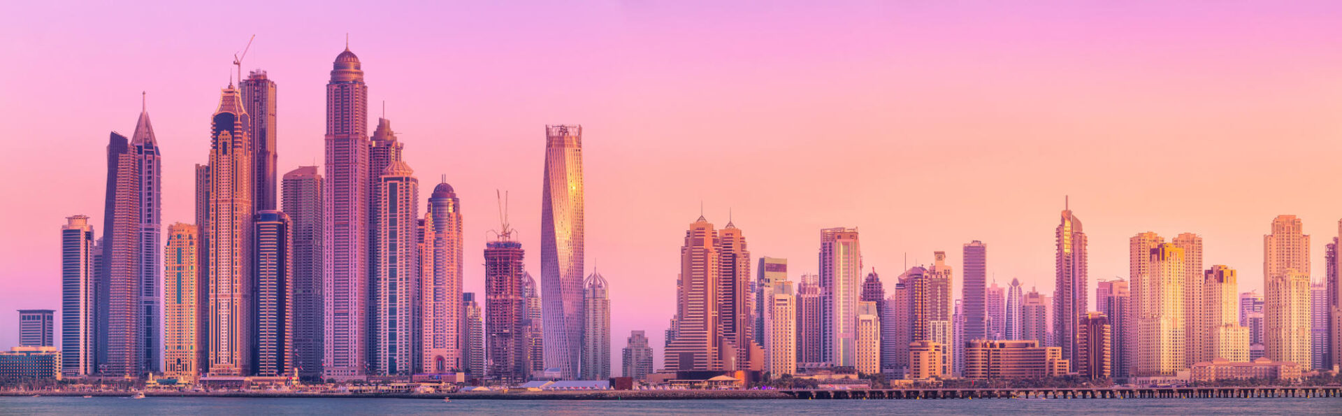 Dubai Marina bay view from Palm Jumeirah UAE
