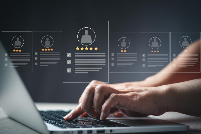 Human Resources uses computers to search and select job applicantsThe process of selecting people to join the work of the HR Human Resources HR management Recruitment Employment Headhunting Concept