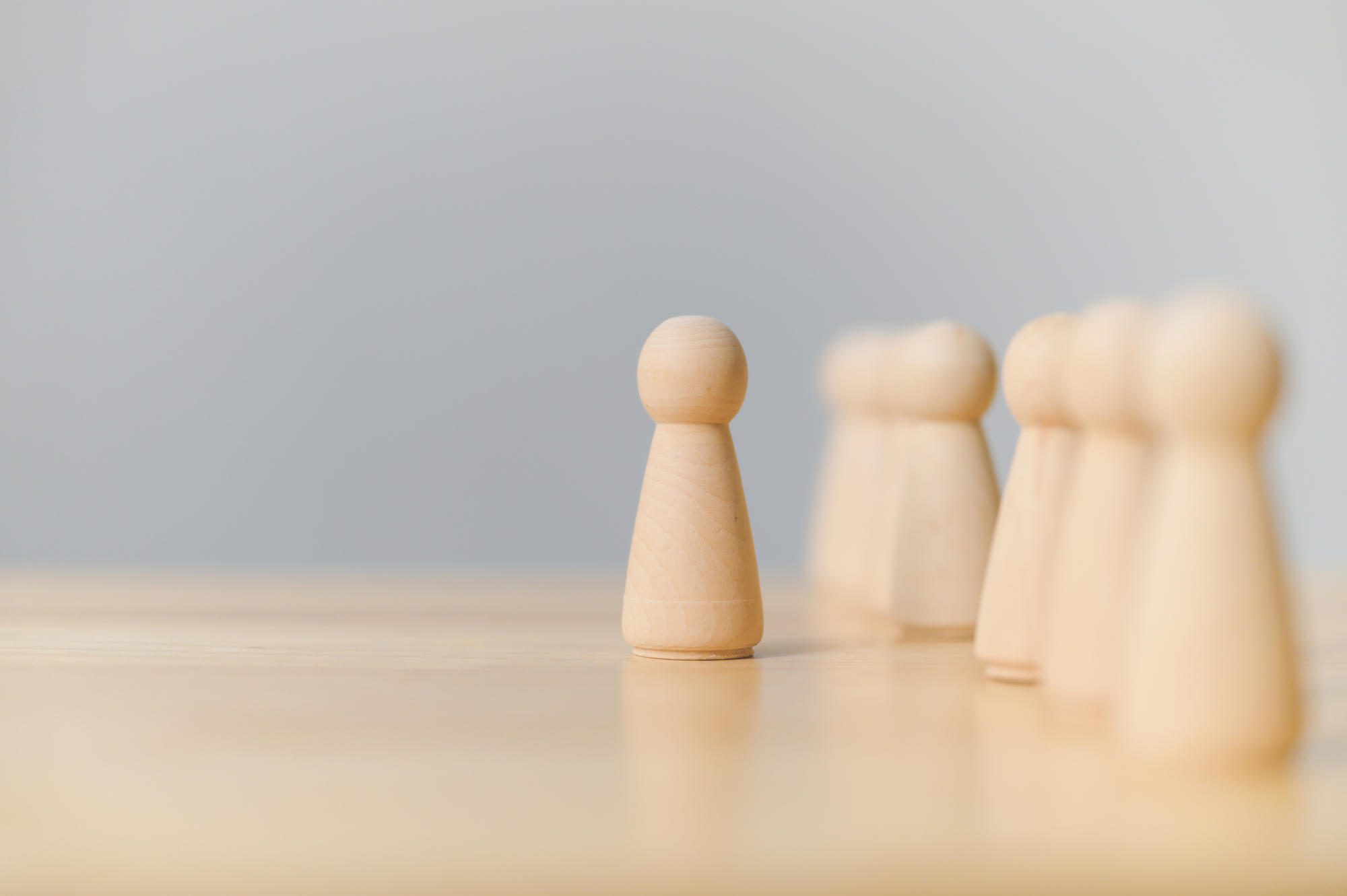 Leader leave his comfort zone and get out of the crowd Personal development motivation and challenge concepts