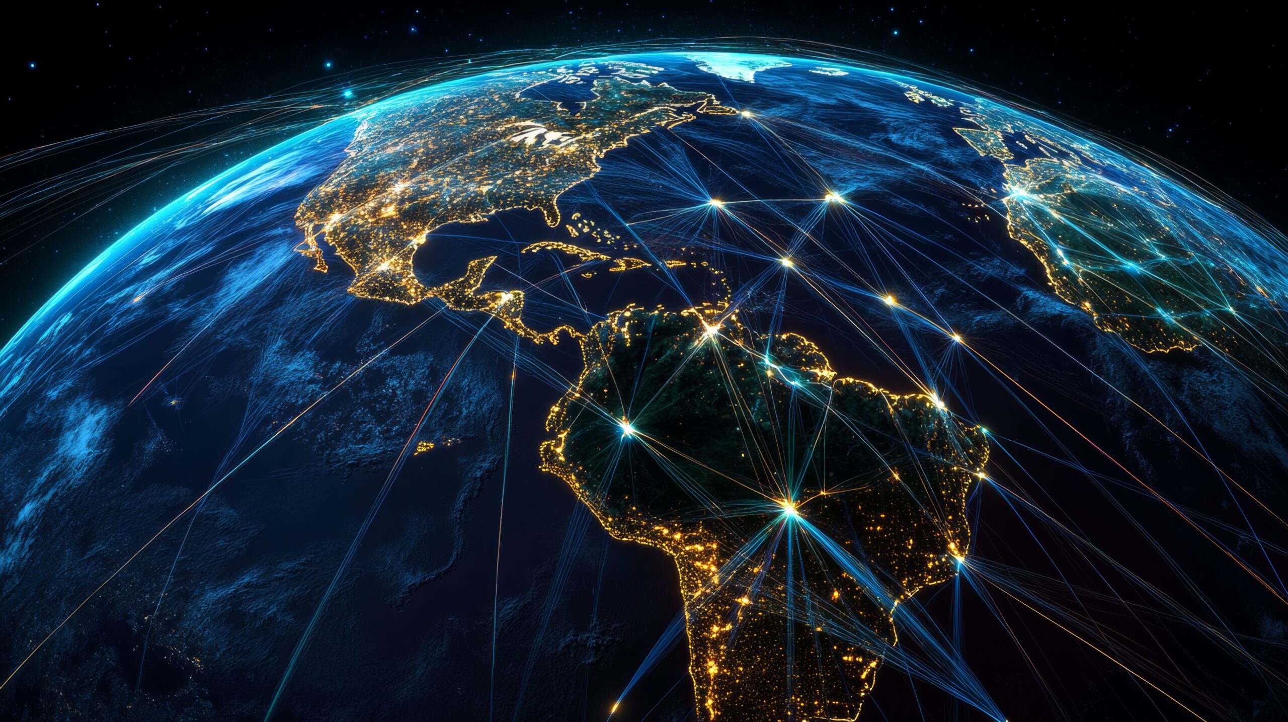 Illuminated Latin American Cities Map for Digital Marketing - IMD Business School