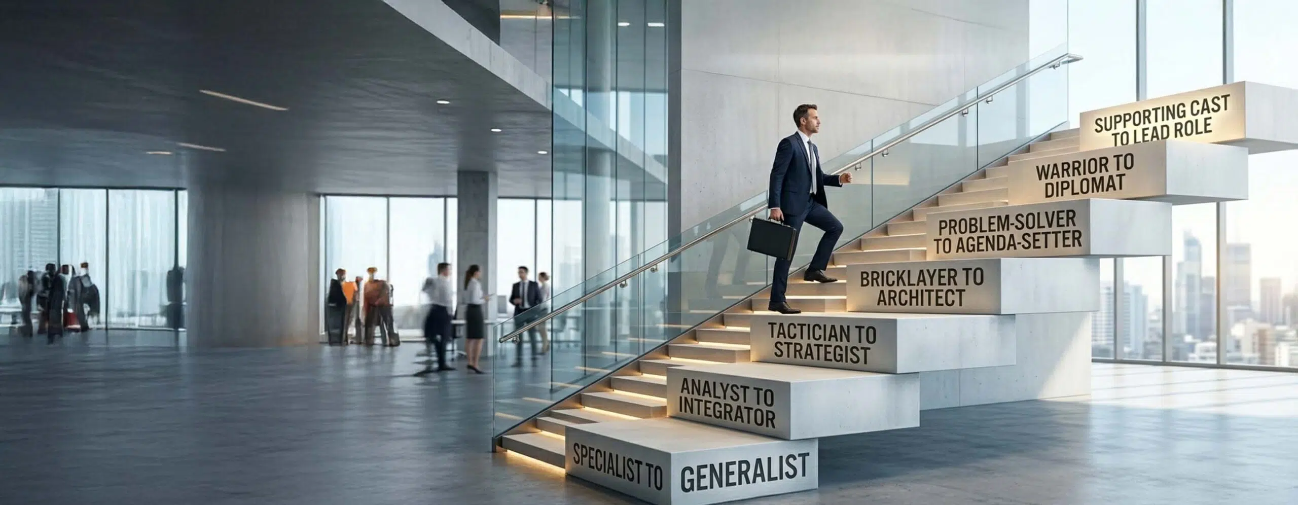 Bricklayer to architect: Seven transitions for leaders