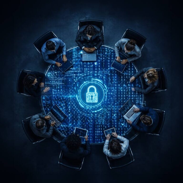 Cyber Security meeting at table