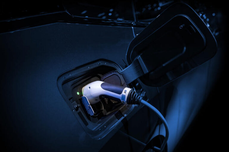 Power cable pump plug in charging power to electric vehicle EV c