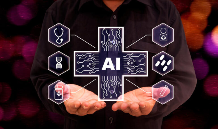 AI in healthcare concept the transformative impact of AI in the field AI revolutionizes medicine.