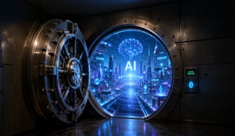 Bank Vault showing AI and the future