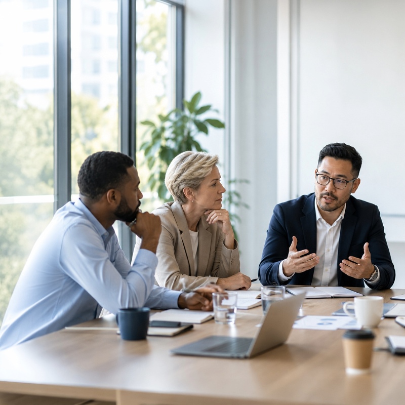 Healthy debate in a meeting room