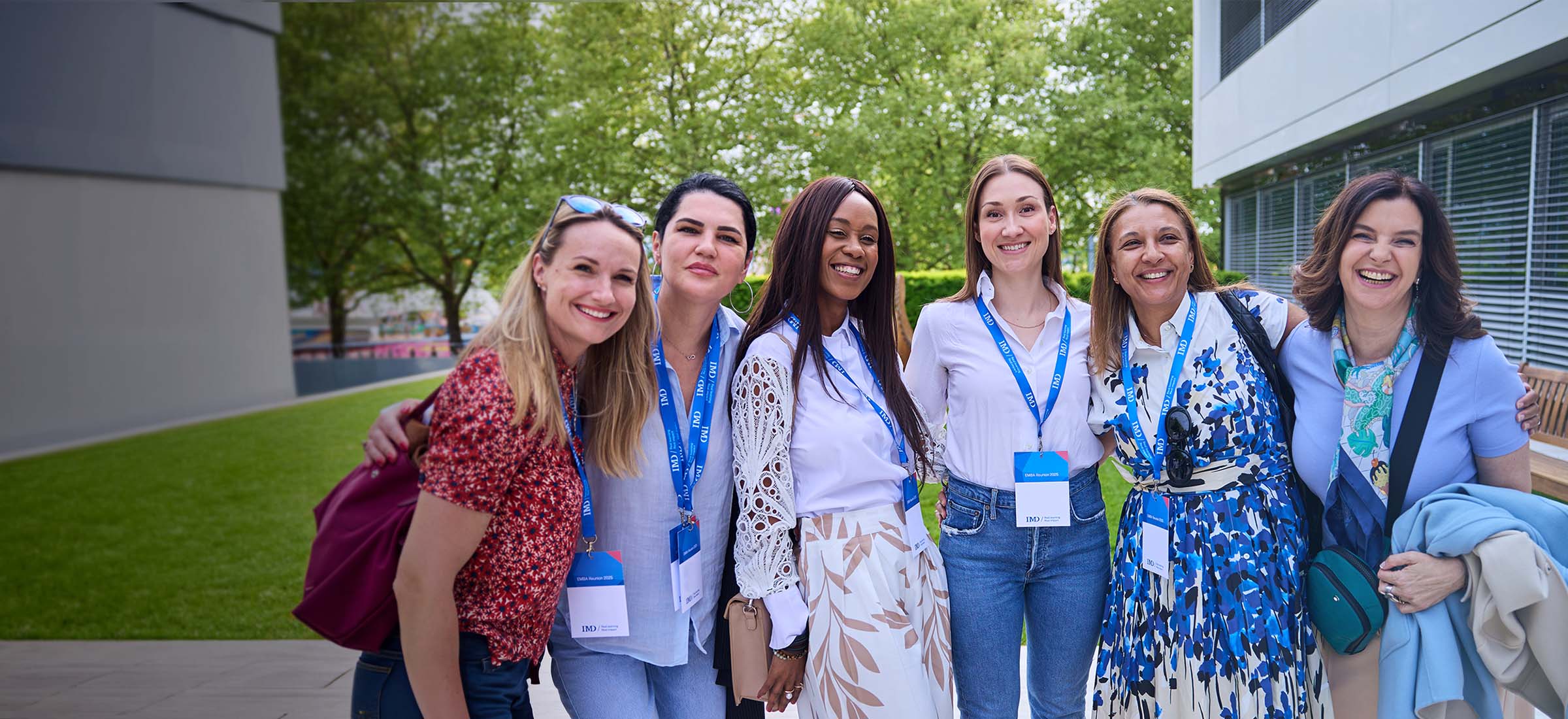 A group of IMD EMBA women attending an alumni reunion - IMD Business School