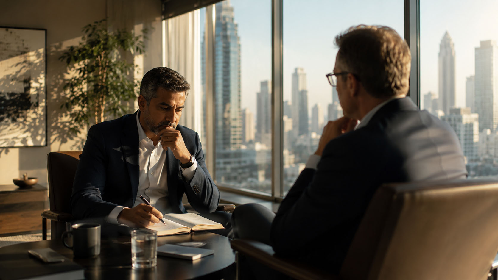 One-on-one executive coaching session